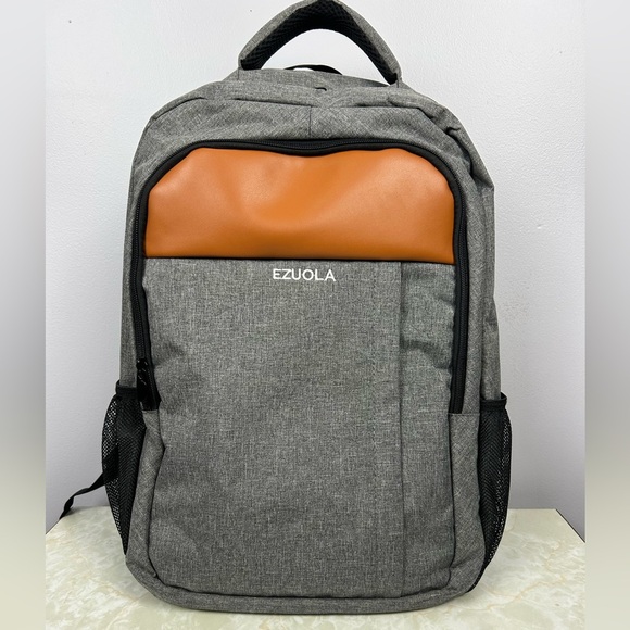 Ezuola Travel Laptop Backpack, Business Work Bag Gray - Picture 3 of 14